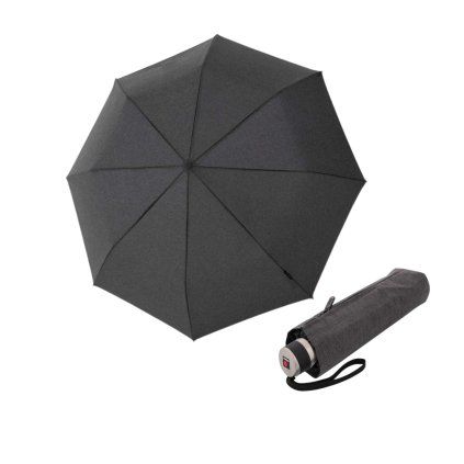 14693 knirps chrome matt manual melange black elegantni skladaci destnik