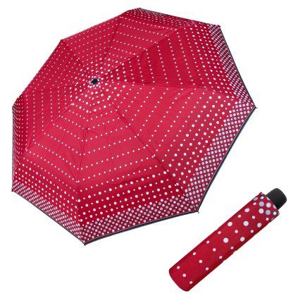 15529 hit mini dots red damsky skladaci destnik
