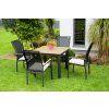 11855 1 expert wood antracit gastro hlinikovy stul 90x90x75cm zbozi s drobnou vadou n519