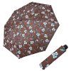 15547 hit mini flowers brown damsky skladaci destnik